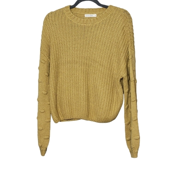 Moon & Madison Chunky Knit Bobble Bishop Sleeve Sweater Sz M - Picture 1 of 11